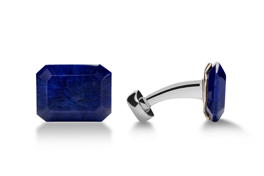 Cufflinks octagon lapis lazuli