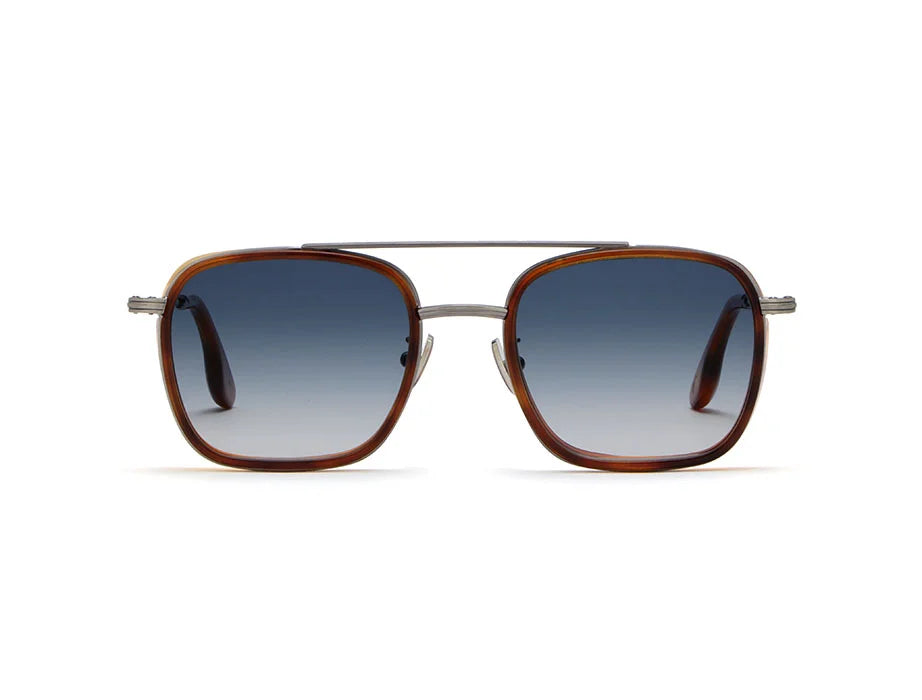 Askari Silver Antiqued (Havana Chiaro 02 // Blue Gradient Base 2)