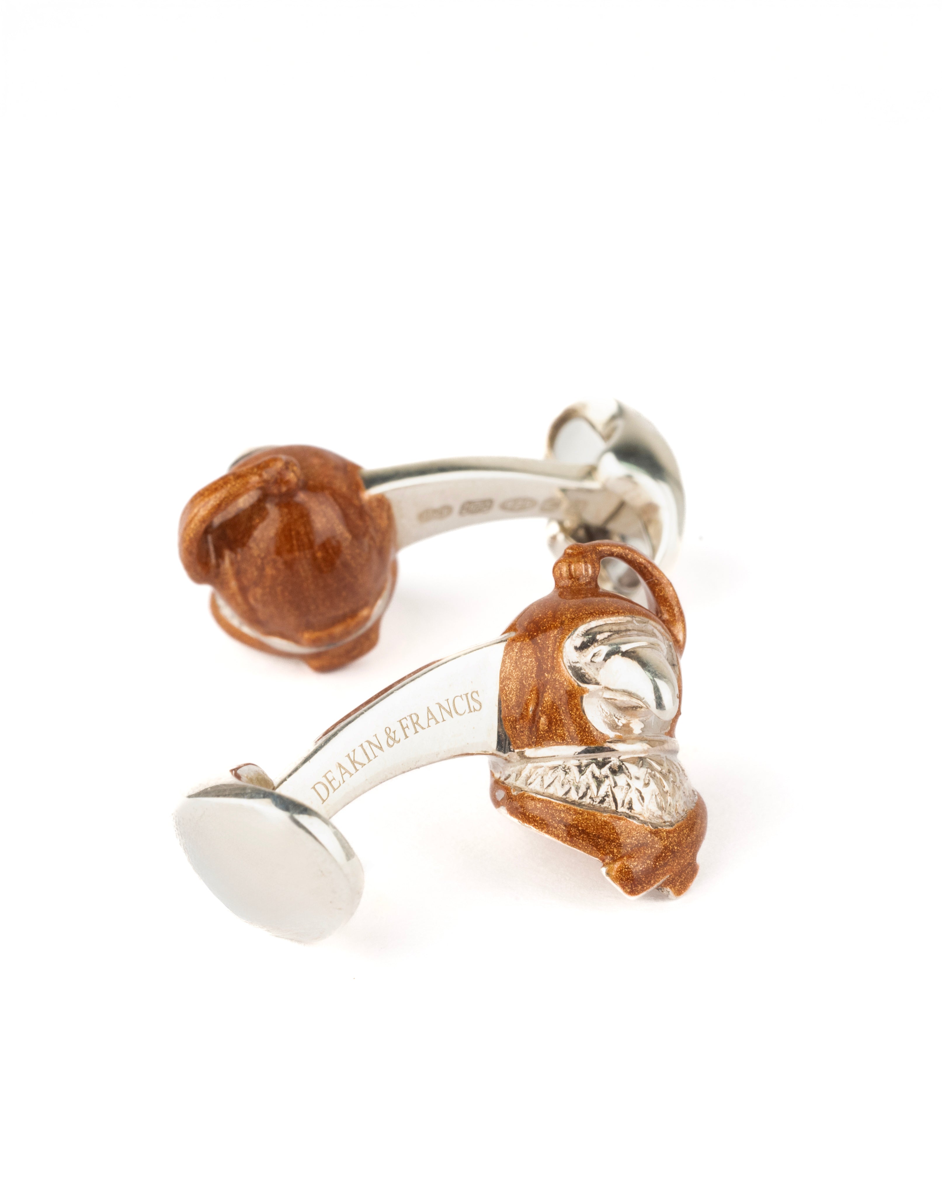Sterling Silver falcon head with Burg'a Cufflink