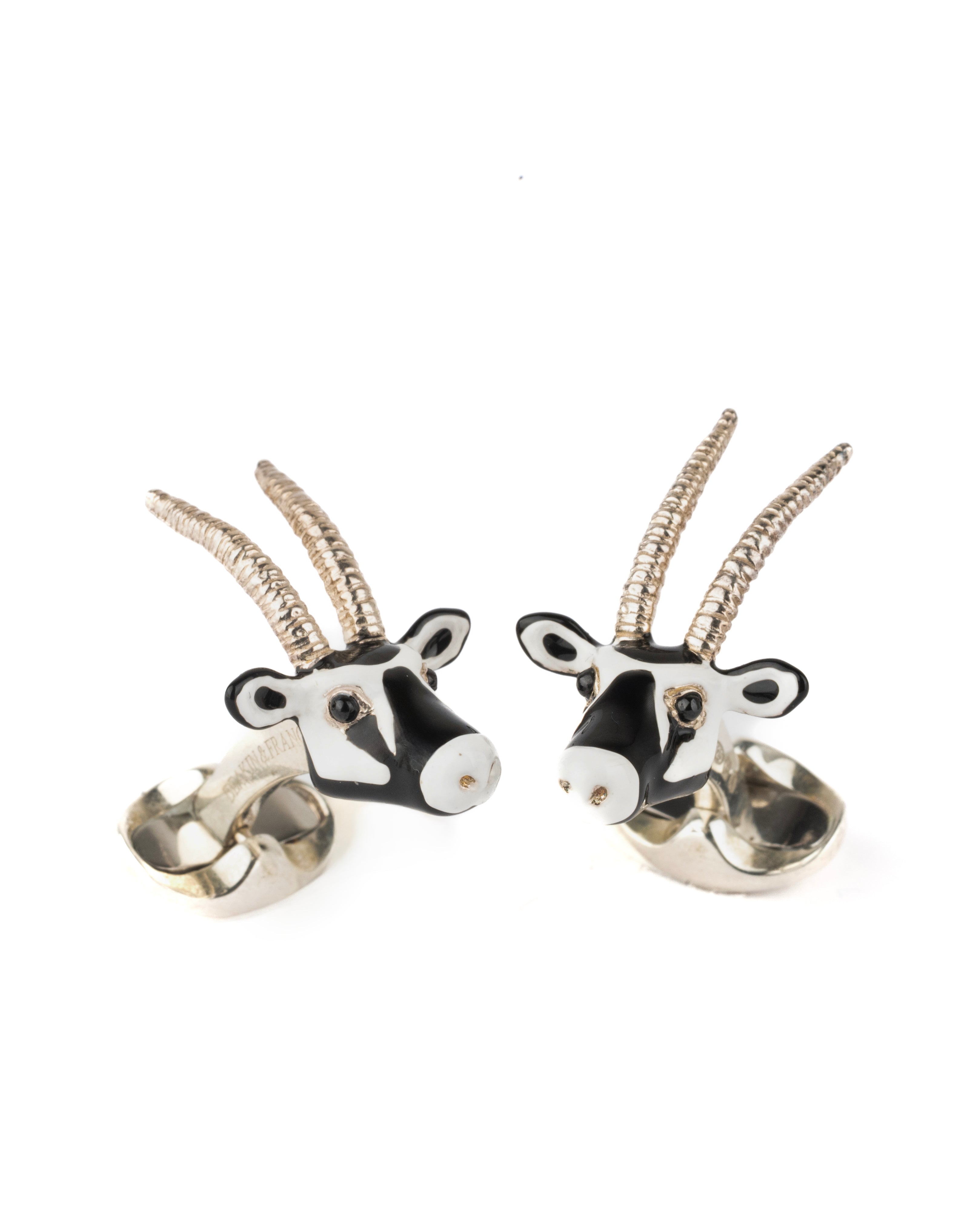 Sterling Silver Oryx Cufflinks