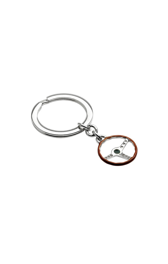 Sterling Silver Vintage Steering Wheel Keyring