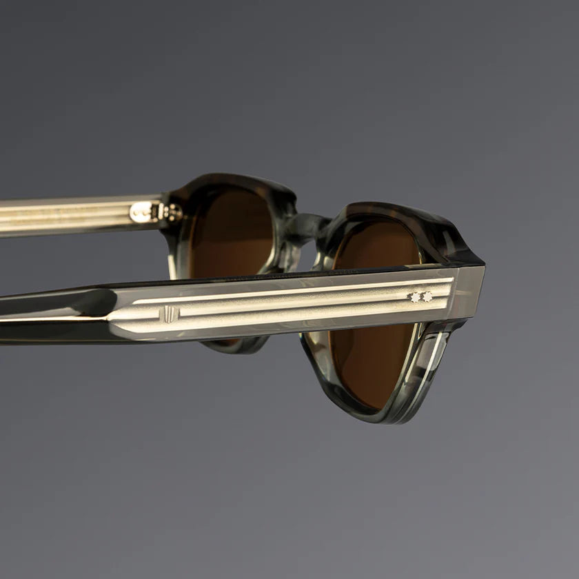 1420 HAVANA ON GREY RECTANGLE SUNGLASSES