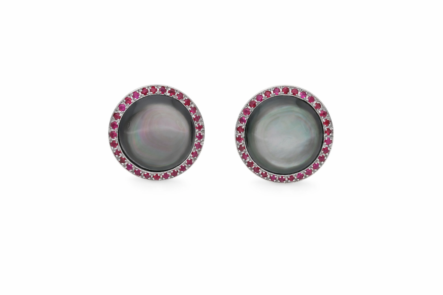 Round sixty ruby with grey mother of pearl