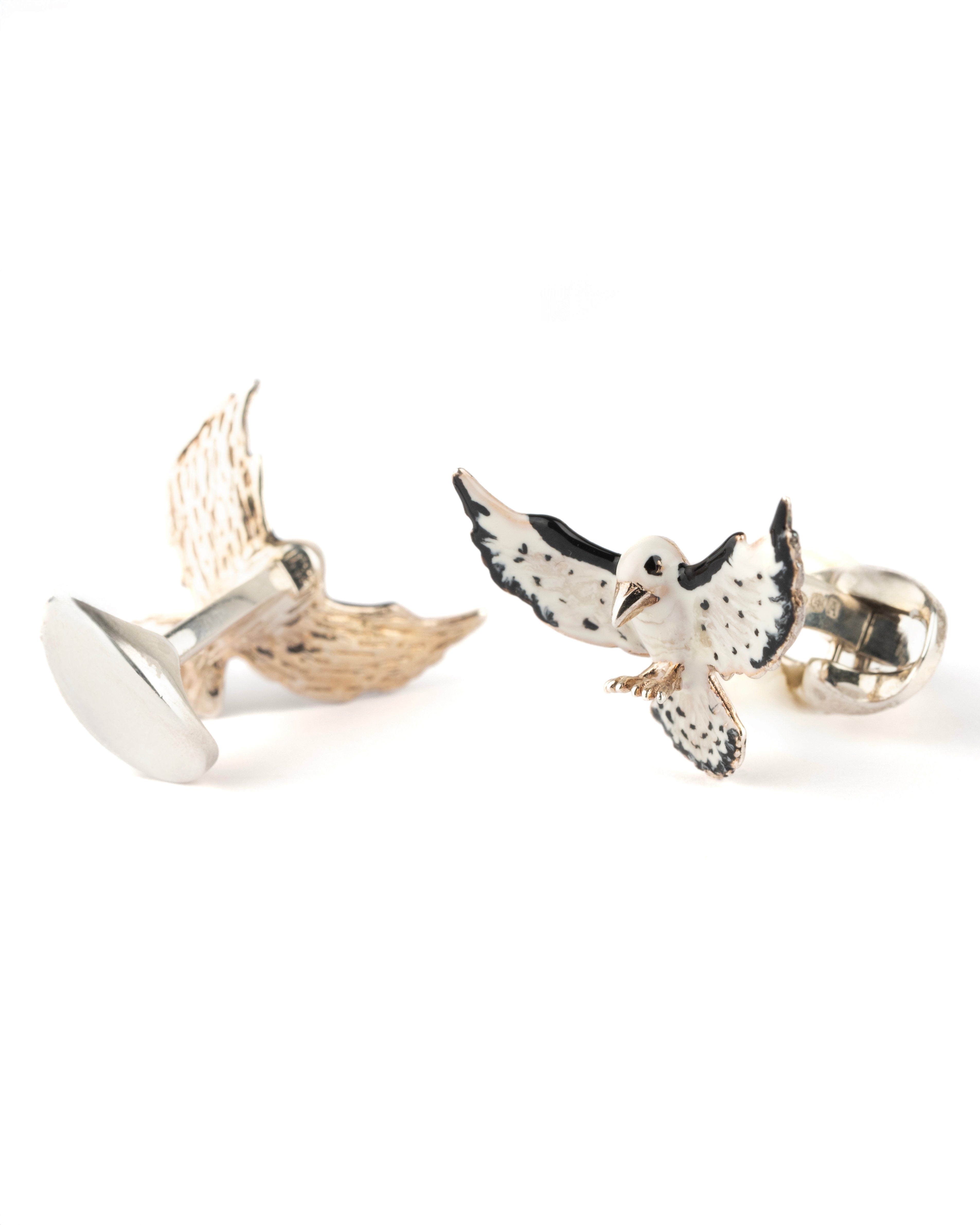 Sterling Silver Falcon Cufflinks