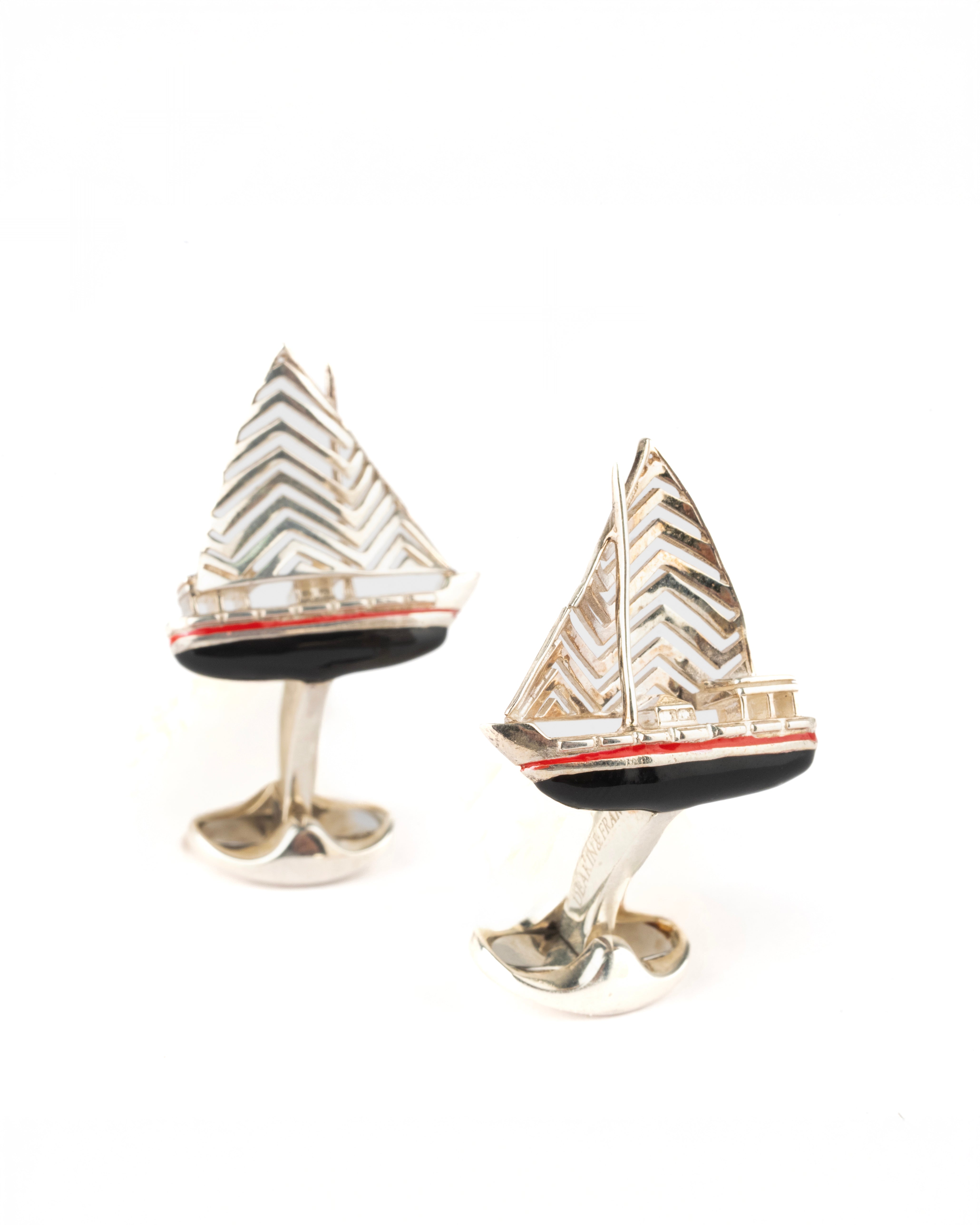Sterling Silver Dhow cufflinks
