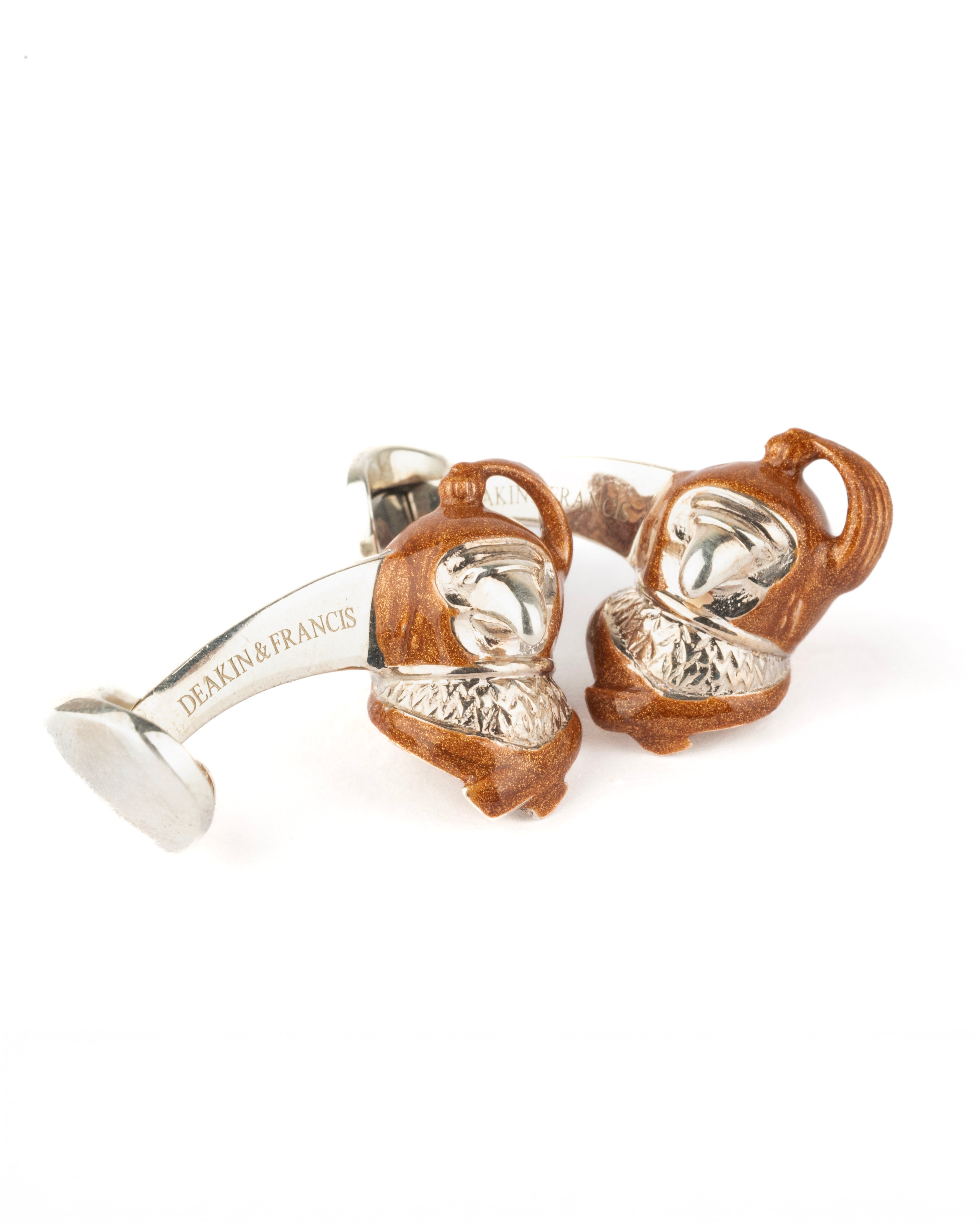 Sterling Silver falcon head with Burg'a Cufflink