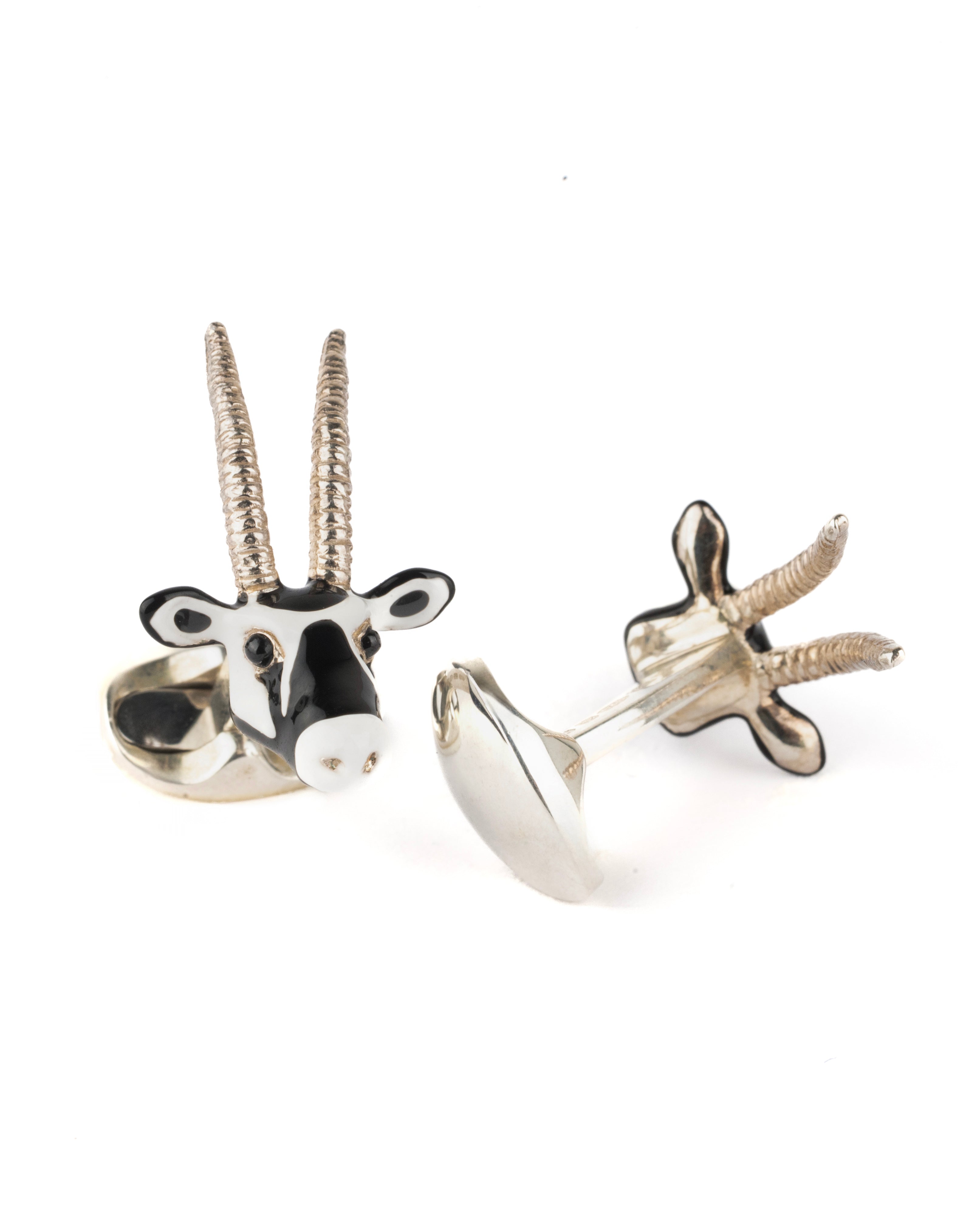 Sterling Silver Oryx Cufflinks