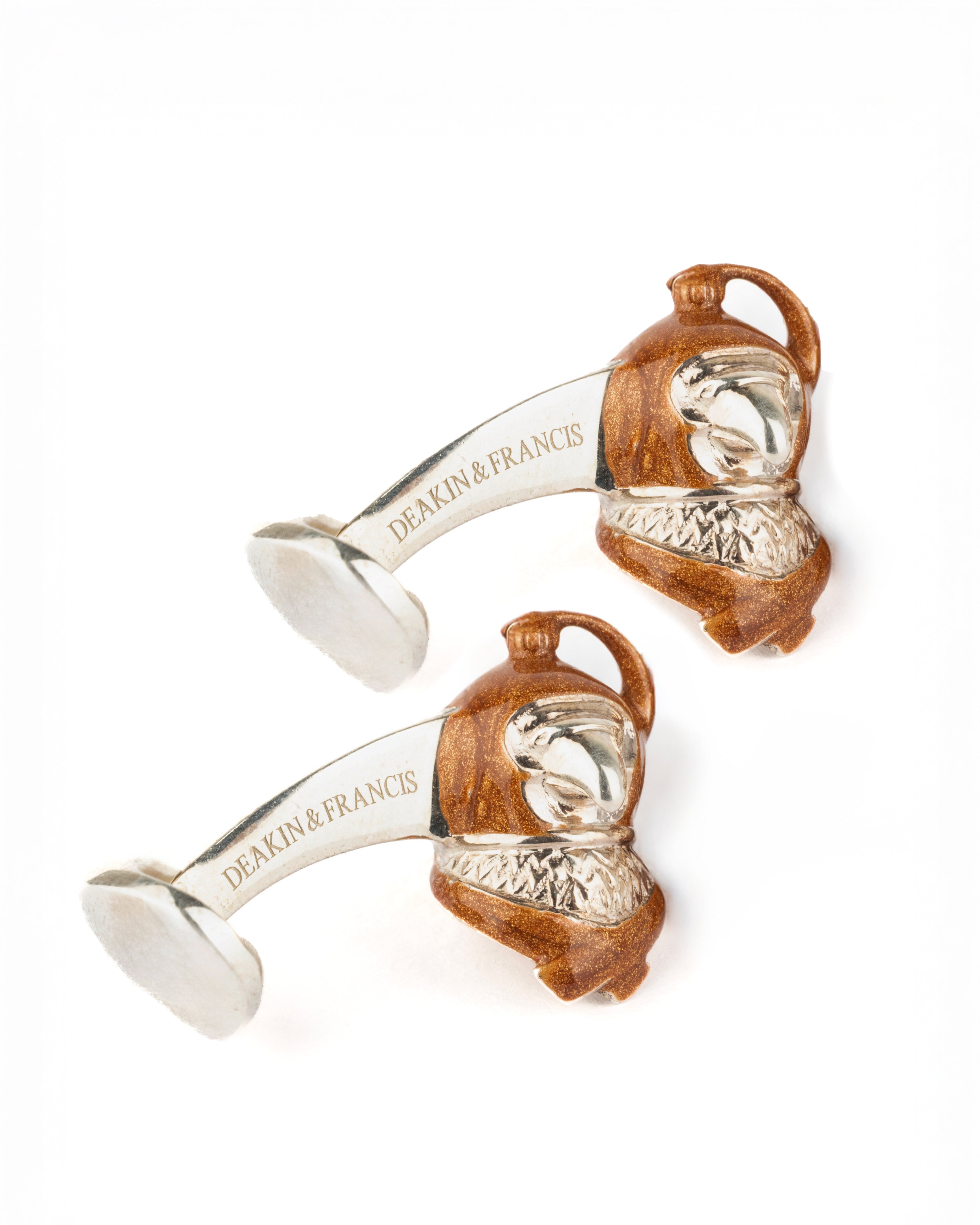 Sterling Silver falcon head with Burg'a Cufflink