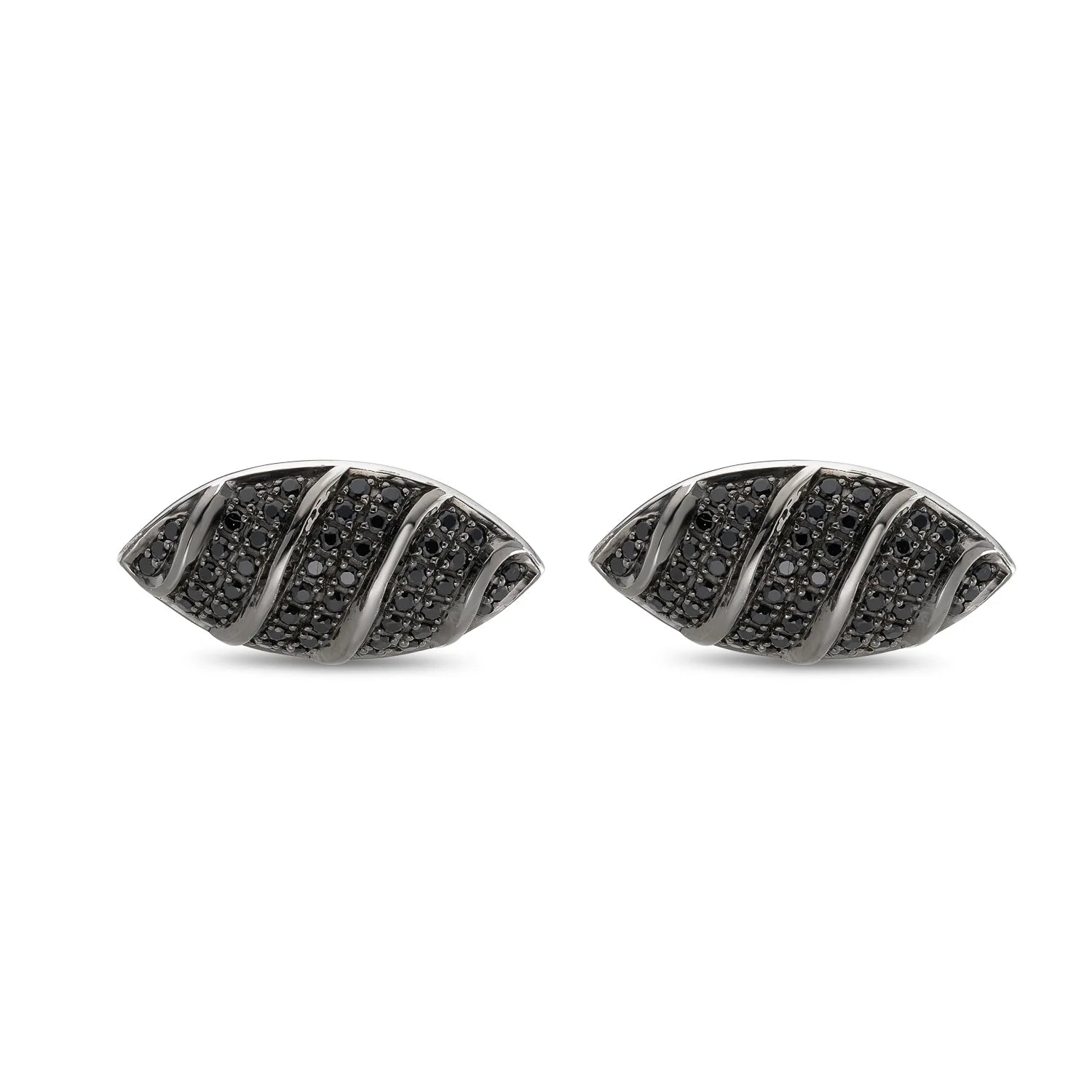 Sterling Silver Black Spinel Cufflinks