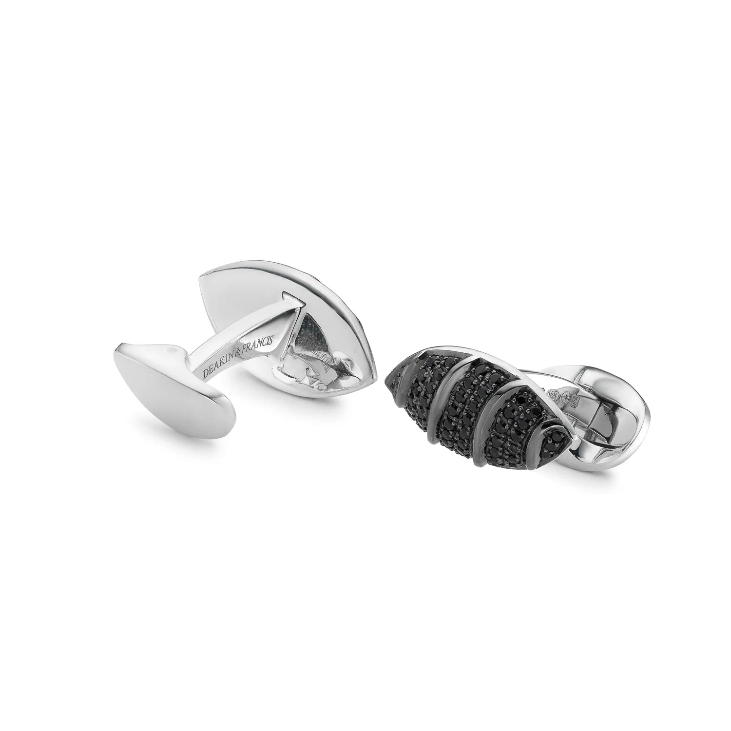 Sterling Silver Black Spinel Cufflinks