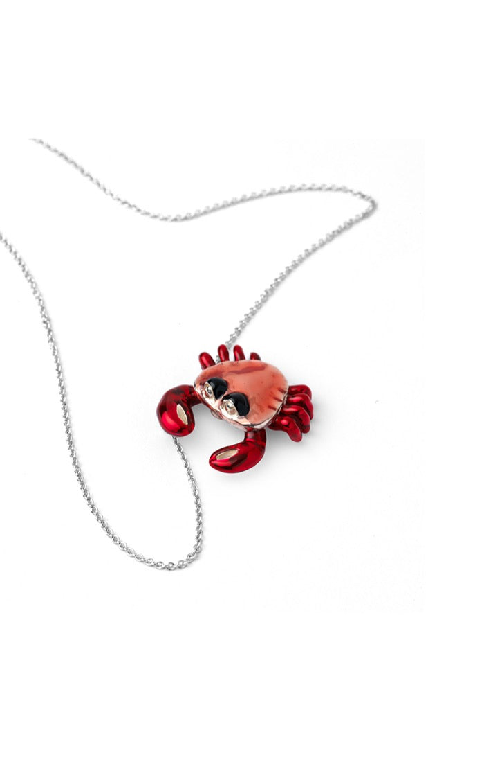Crab Pendant in Sterling Silver